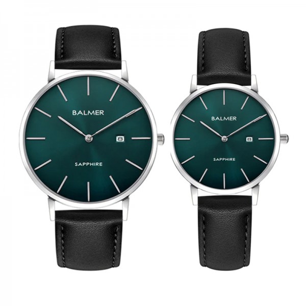 Balmer B-8143 Silver Green Black Leather Coiuple